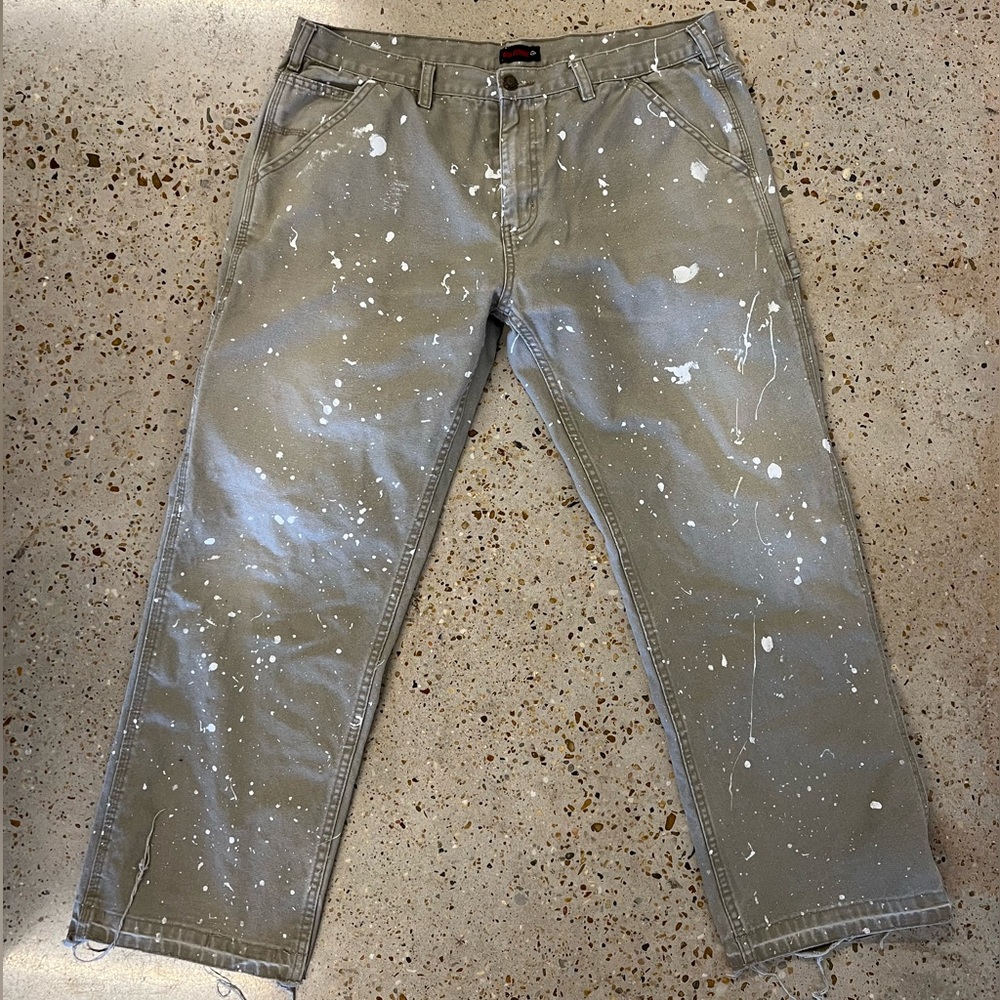 Custom cropped mens work pants